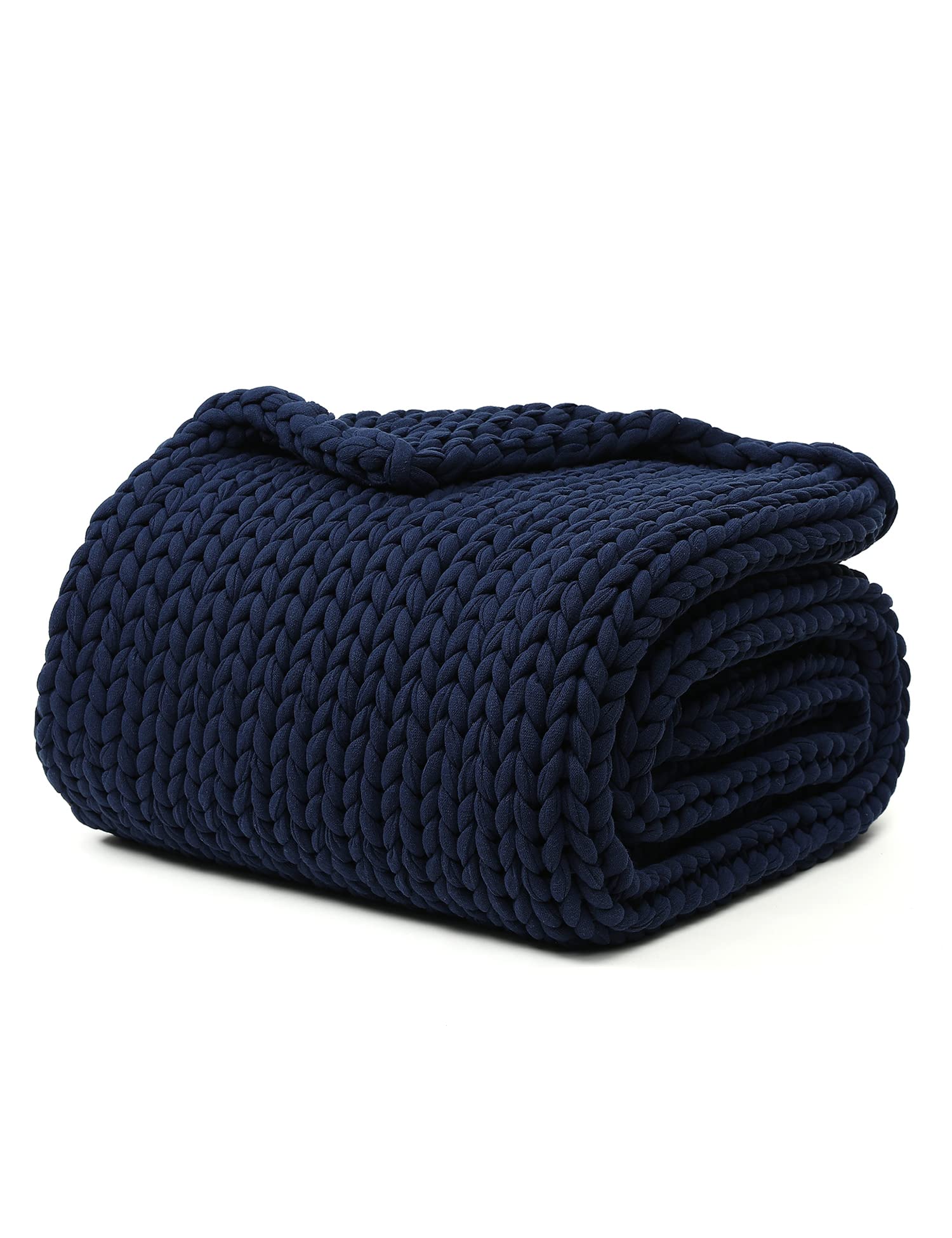 Chunky Knit Weighted Blanket with Breathable Cozy Design