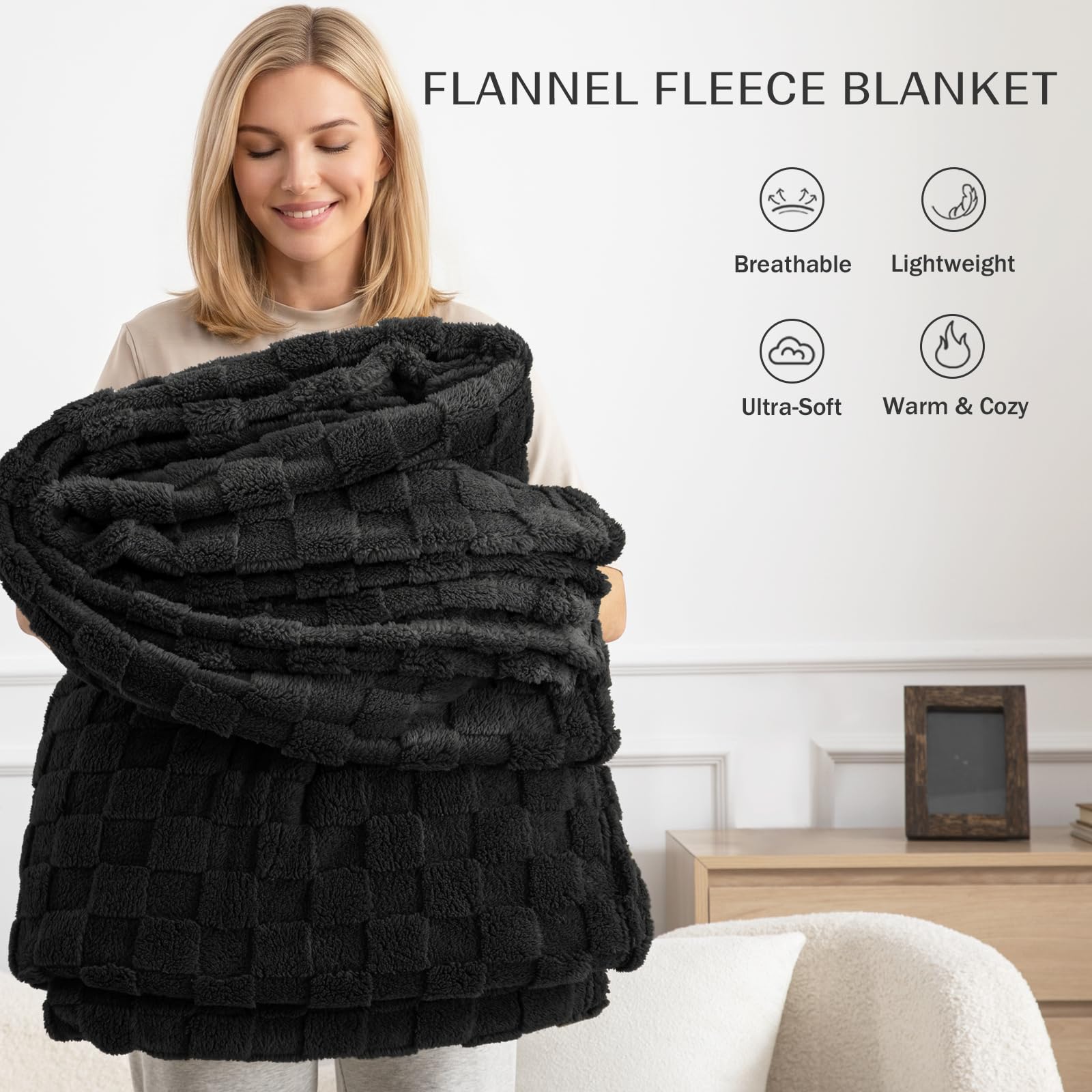 Super-Soft Cozy Throw Blanket for Couch and Bed