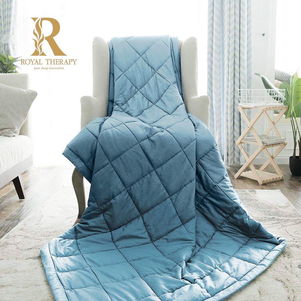 Weighted Blanket with Premium Glass Beads for Deep Sleep