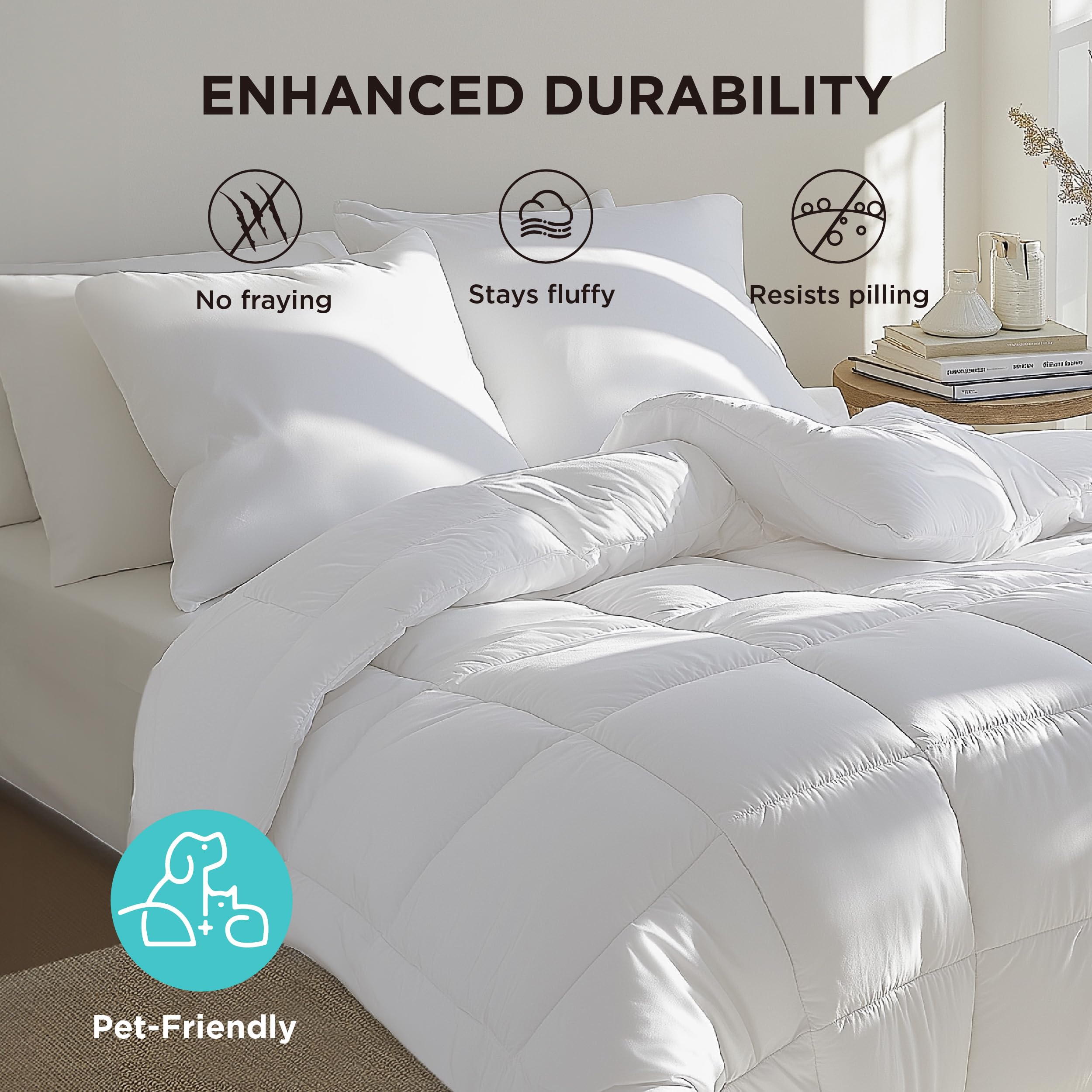 All-Season Quilted Down-Alternative Comforter Duvet Insert