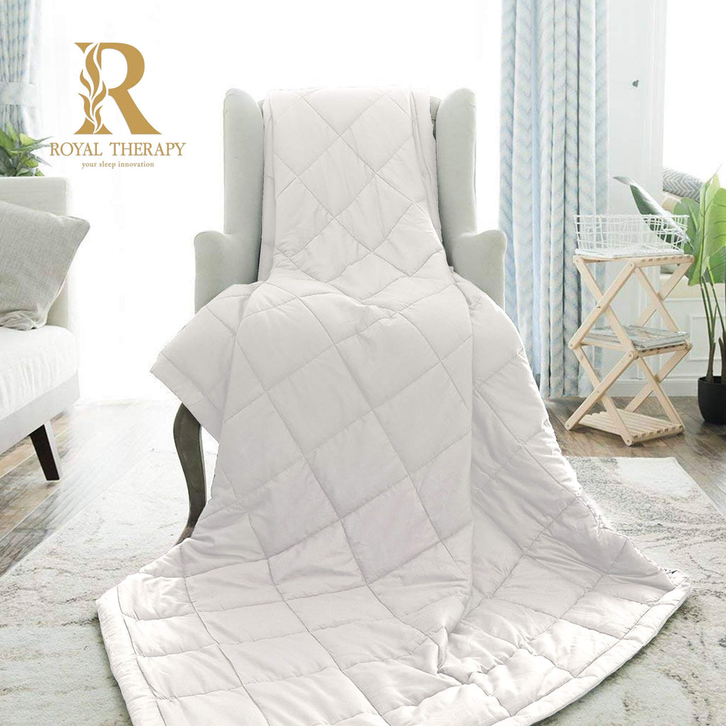 Weighted Blanket with Premium Glass Beads for Deep Sleep