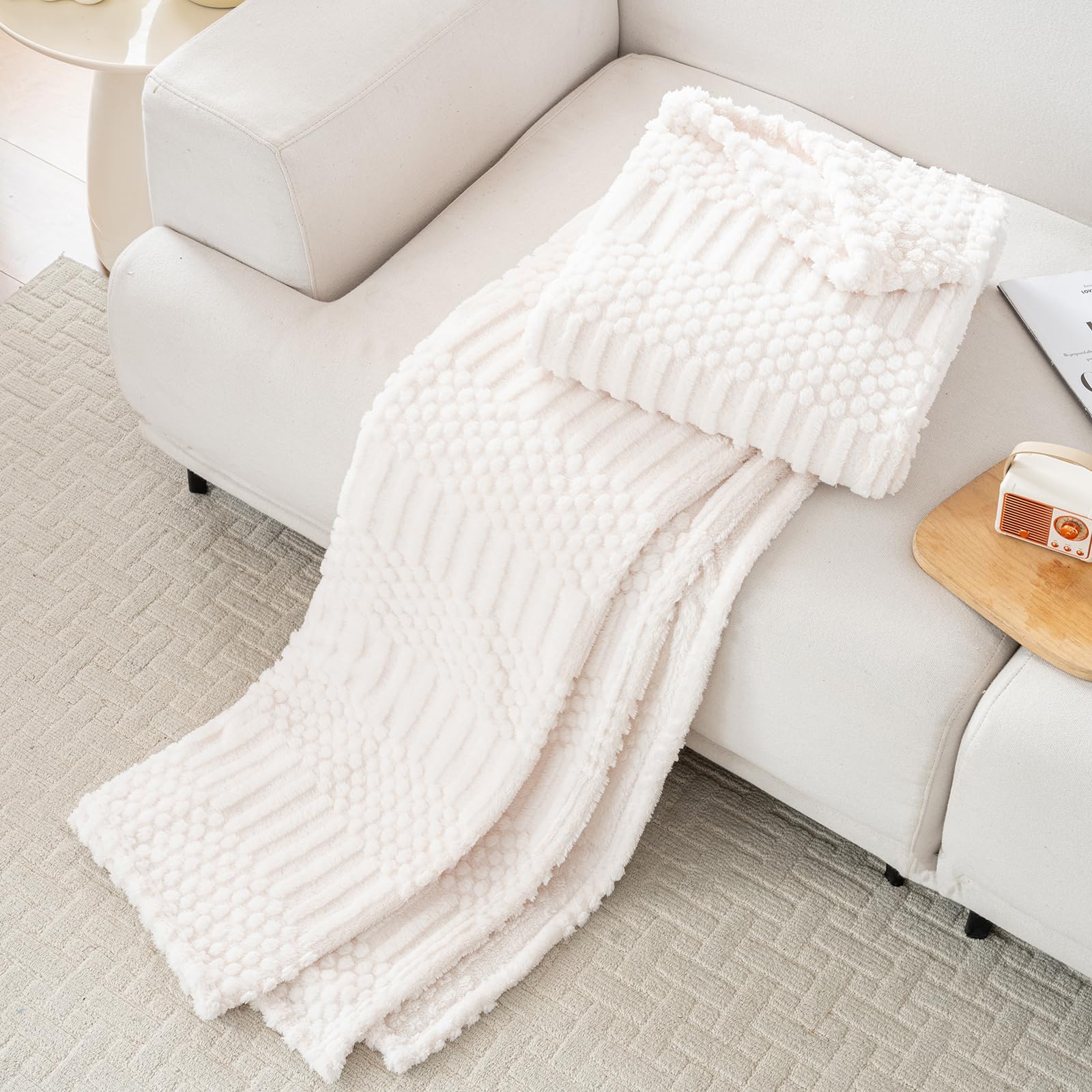 Boho Woven Throw Blanket for Couch and Home Decor