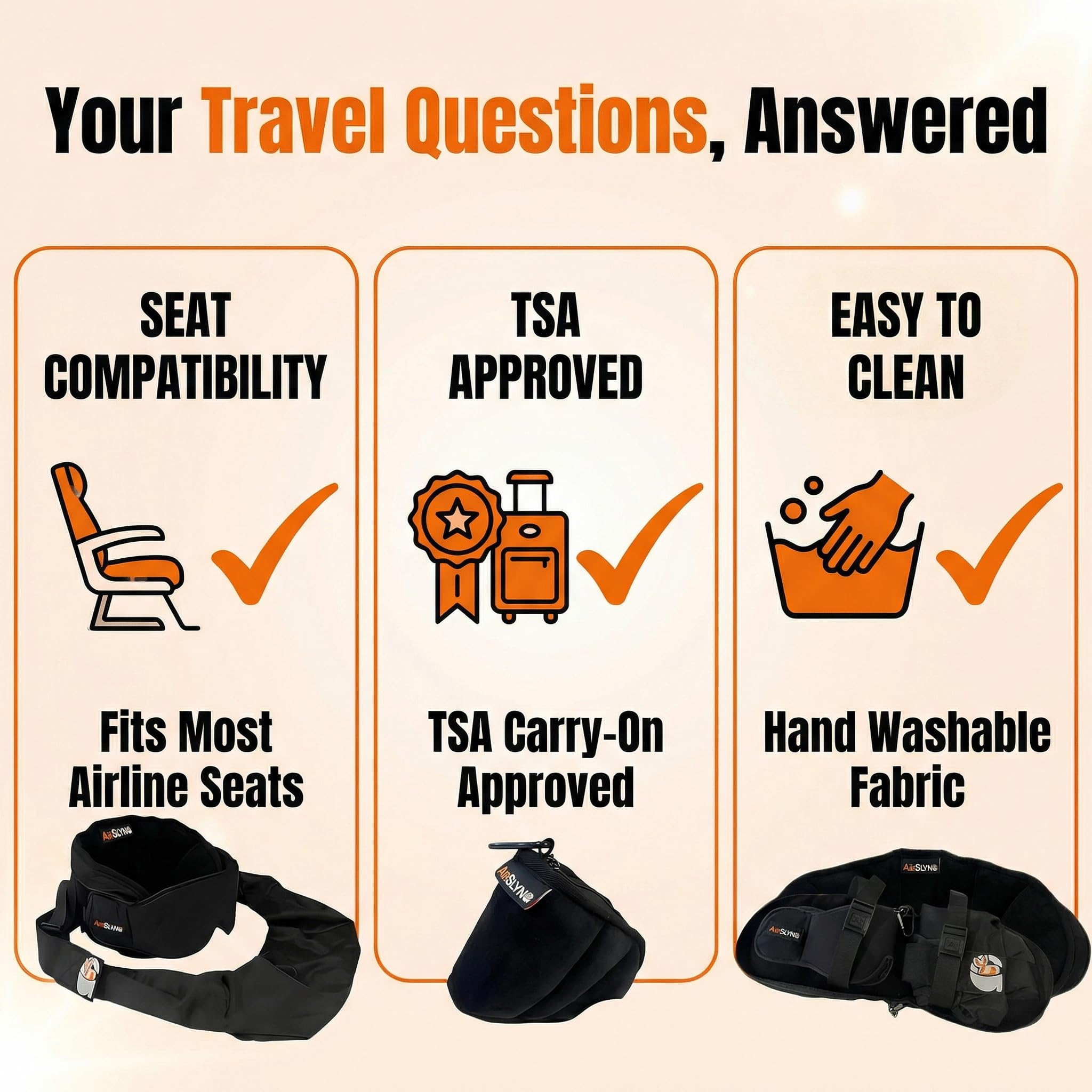 3-in-1 Memory Foam Airplane Sleep Support Pillow Set