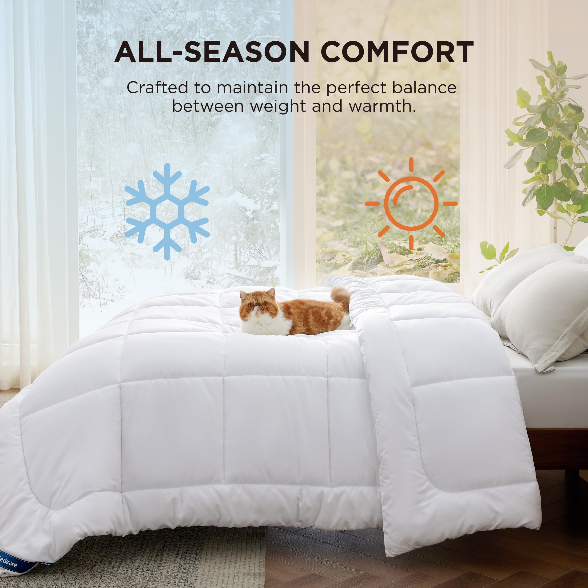 All-Season Quilted Down-Alternative Comforter Duvet Insert