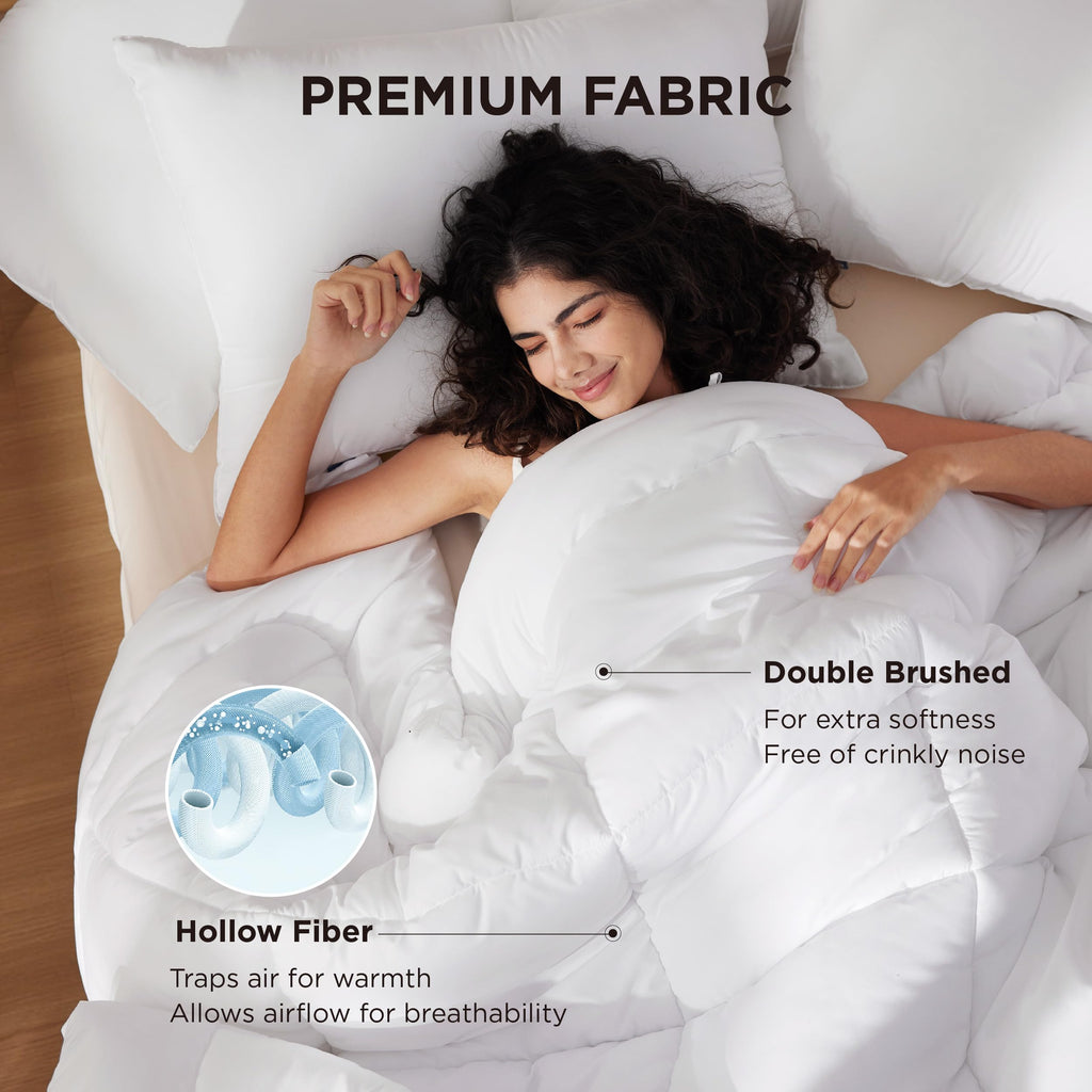 All-Season Quilted Down-Alternative Comforter Duvet Insert