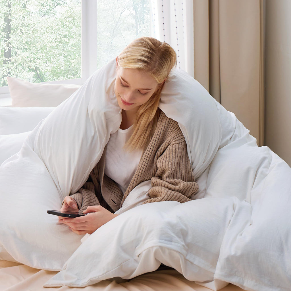 Soft Prewashed Duvet Cover Set with Zipper Closure