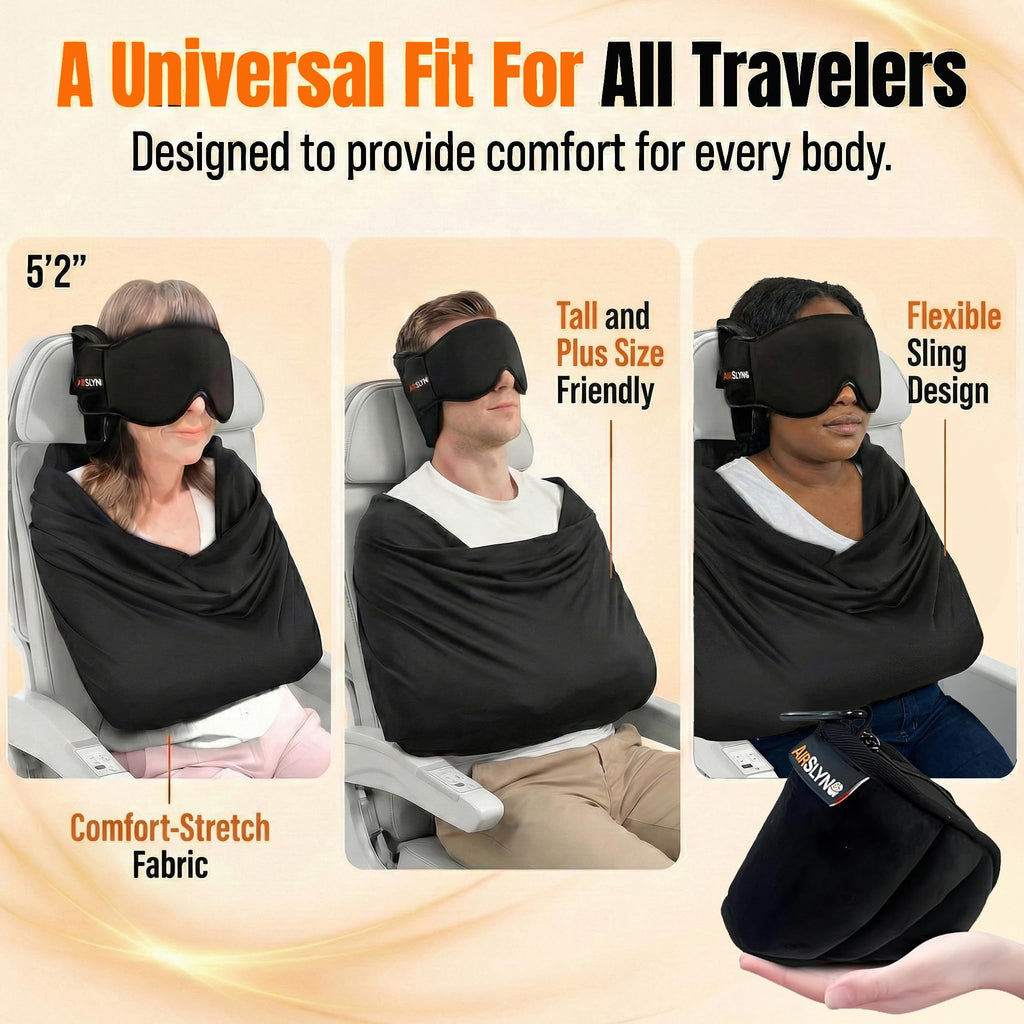 3-in-1 Memory Foam Airplane Sleep Support Pillow Set