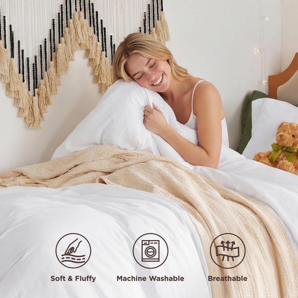 Soft Prewashed Duvet Cover Set with Zipper Closure