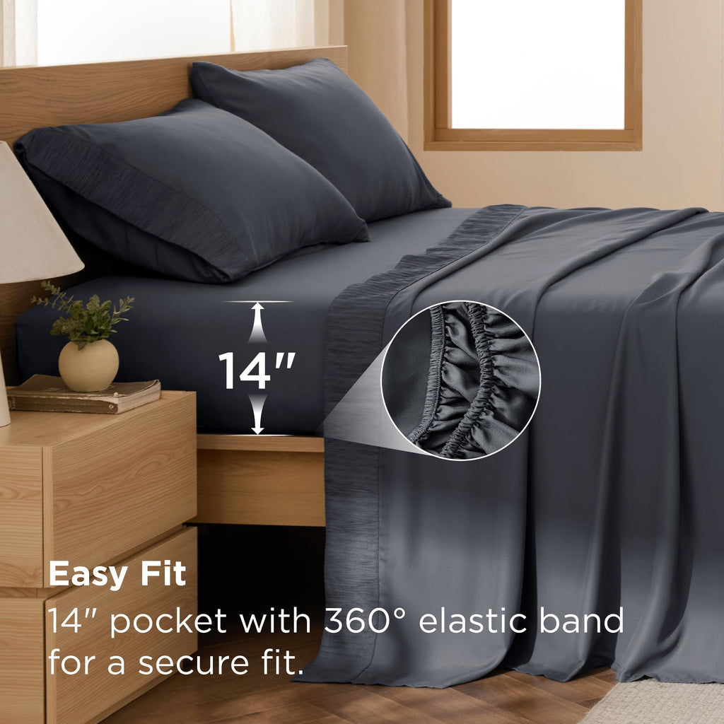 Breathable Cooling Microfiber Luxury Bed Sheet Set
