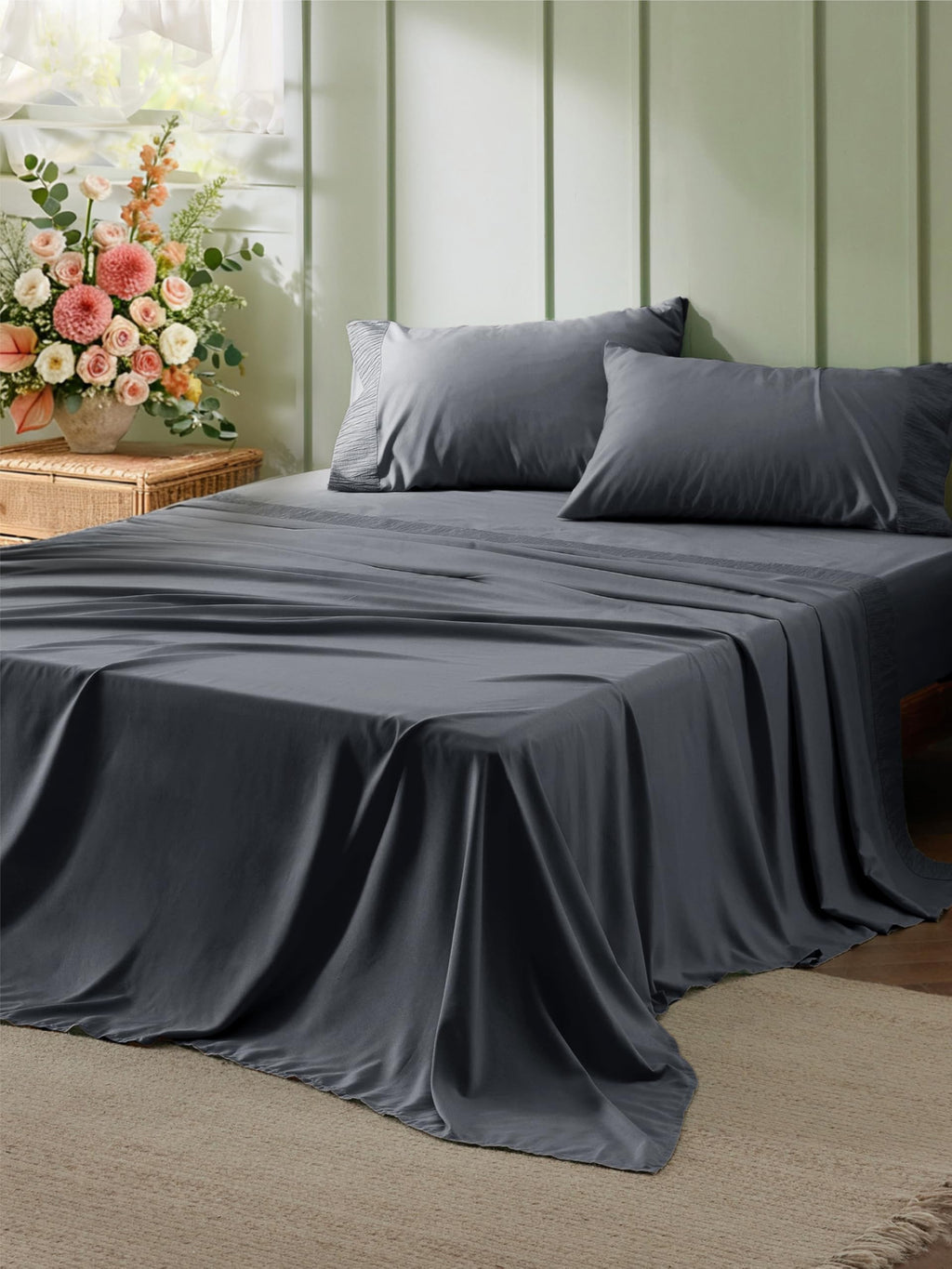 Breathable Cooling Microfiber Luxury Bed Sheet Set