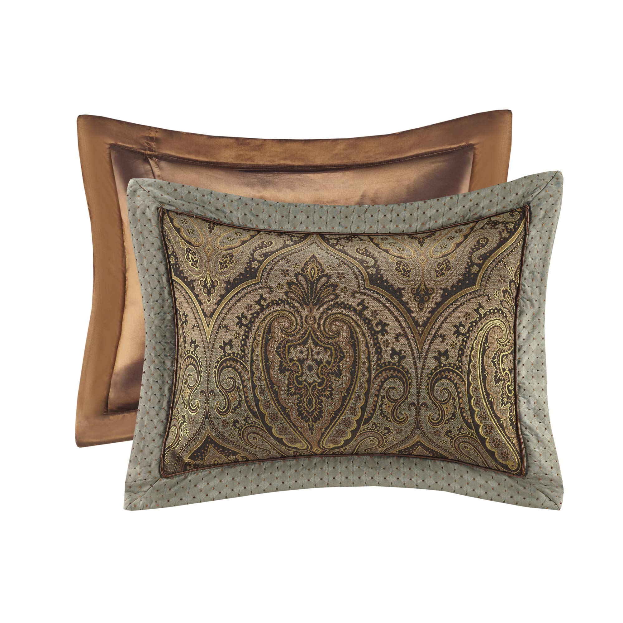10-Piece King Jacquard Comforter Bedding Set in Brown