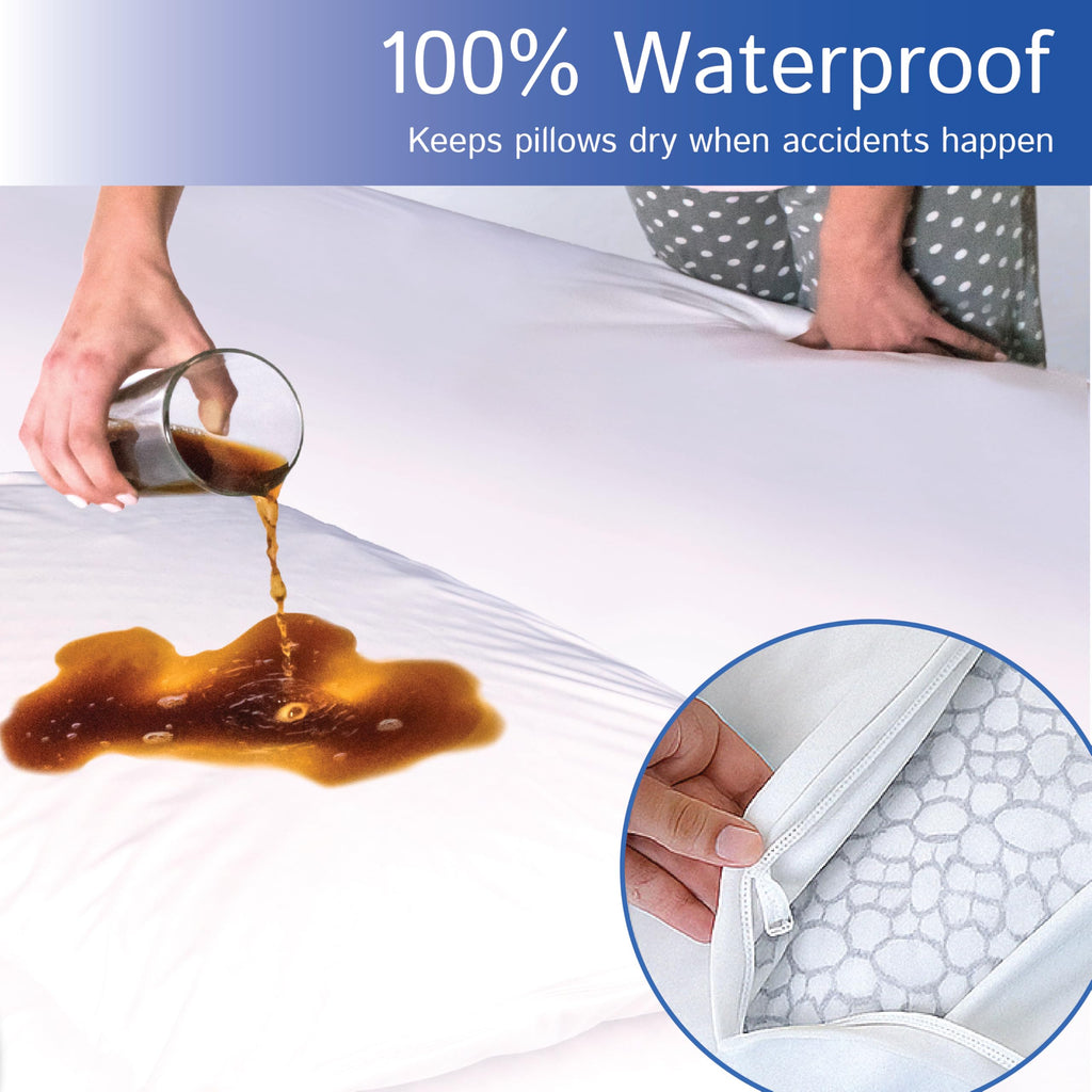 Premium Zippered Pillow Protector Covers 2-Pack