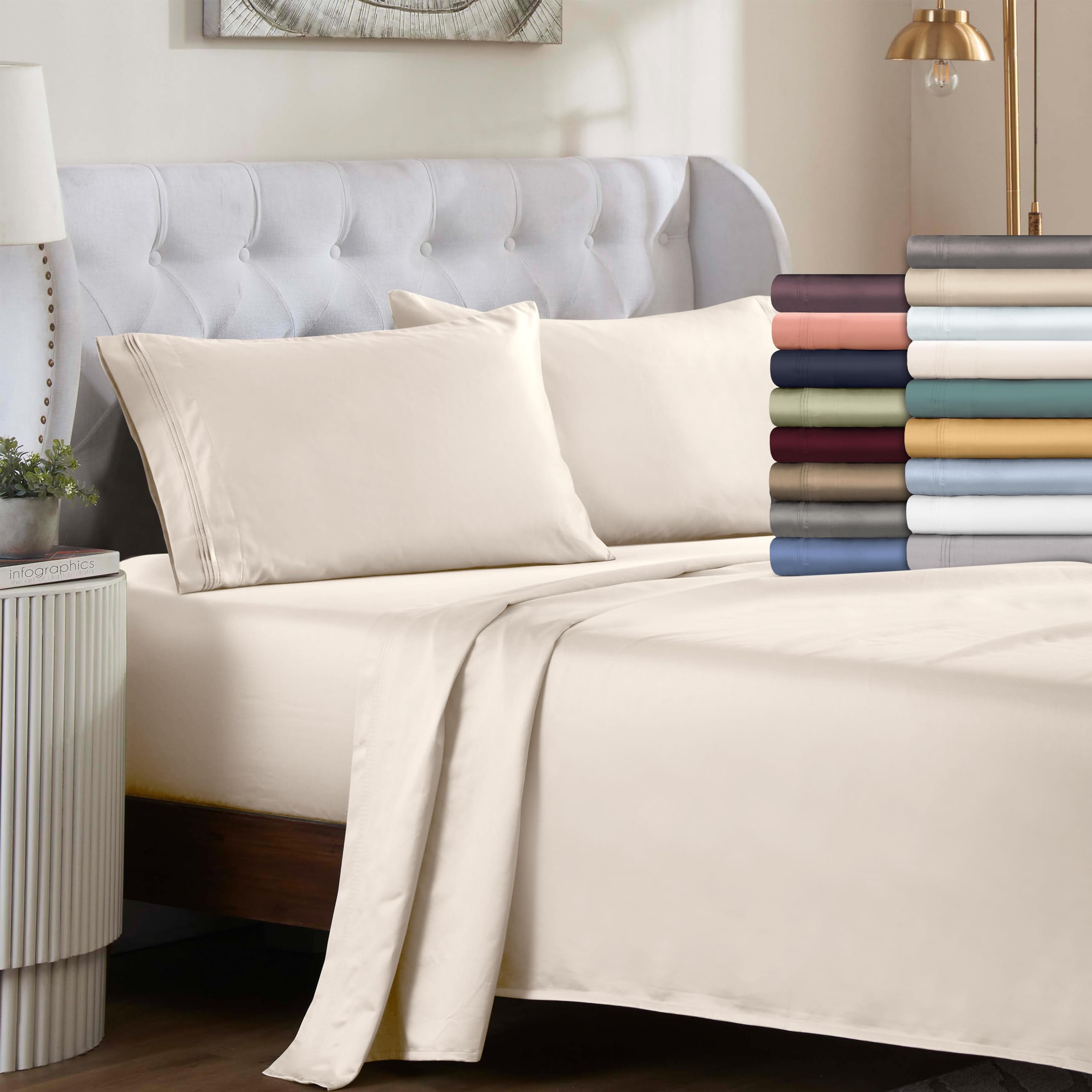 1000 Thread Count Egyptian Cotton 4-Piece Sheet Set