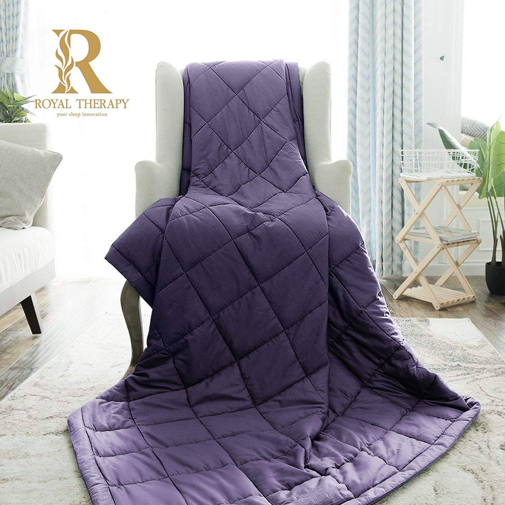 Weighted Blanket with Premium Glass Beads for Deep Sleep