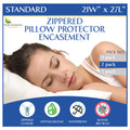 Premium Zippered Pillow Protector Covers 2-Pack