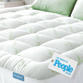 Cooling Bamboo-Blend Pillow Top Mattress Pad for Comfort
