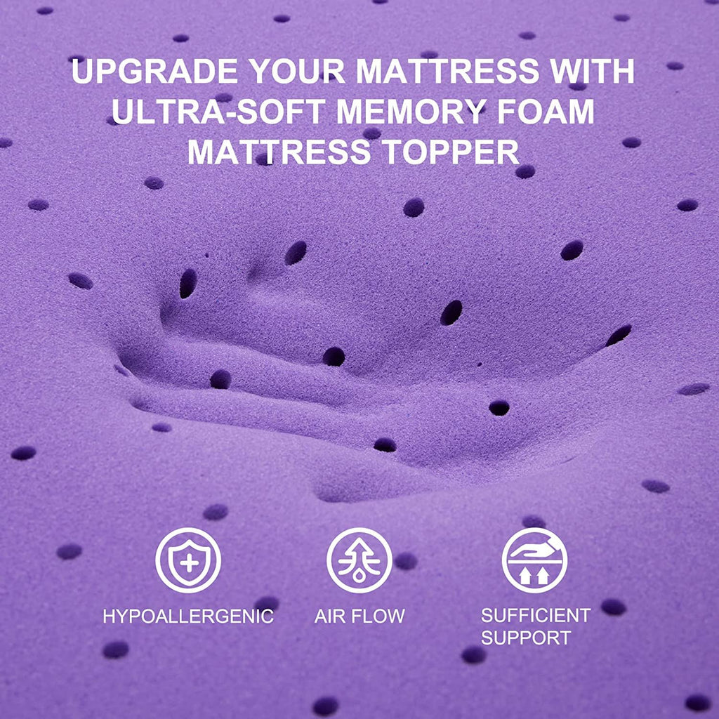 Cooling Gel Memory Foam Mattress Topper for Bed Comfort