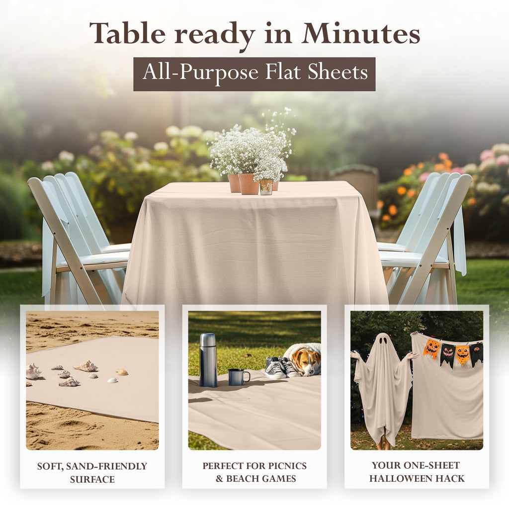 Ultra-Soft Breathable Hotel-Style Flat Bed Sheet