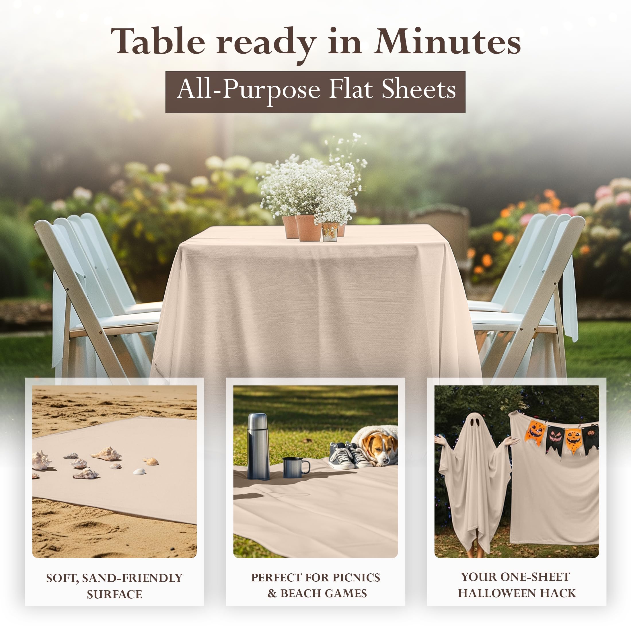 Ultra-Soft Breathable Hotel-Style Flat Bed Sheet