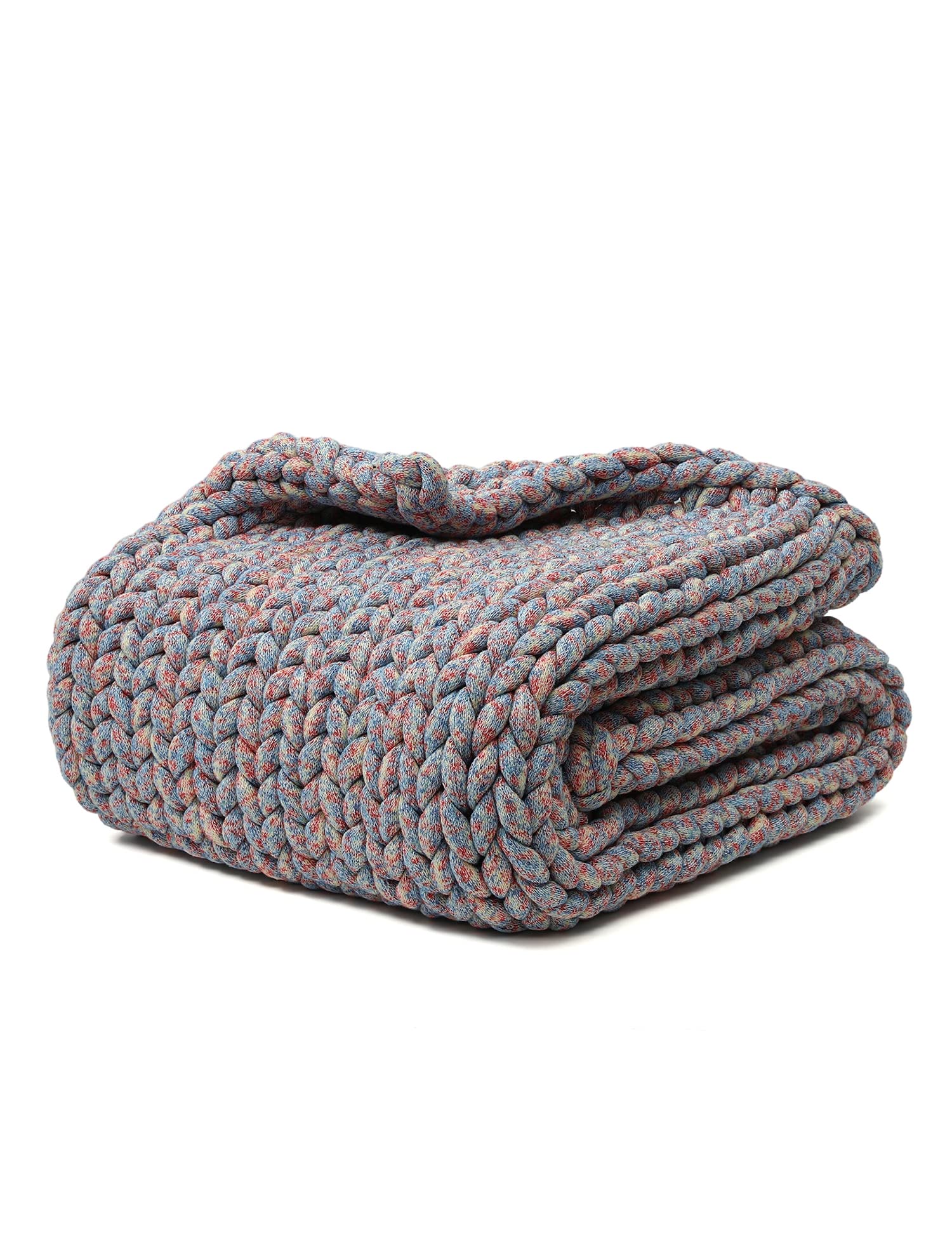 Chunky Knit Weighted Blanket with Breathable Cozy Design