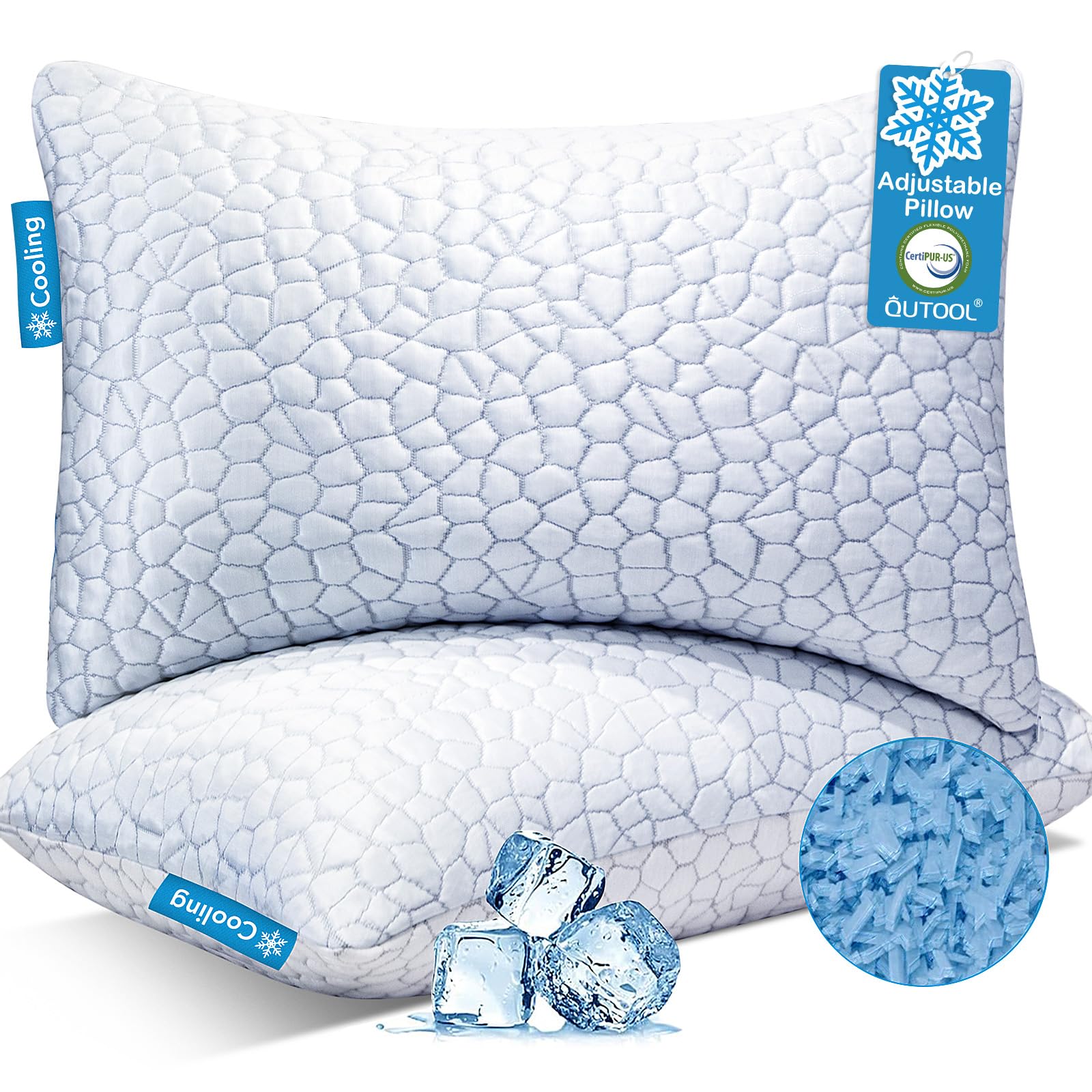 Cooling Shredded Memory Foam Pillow for Comfortable Sleep