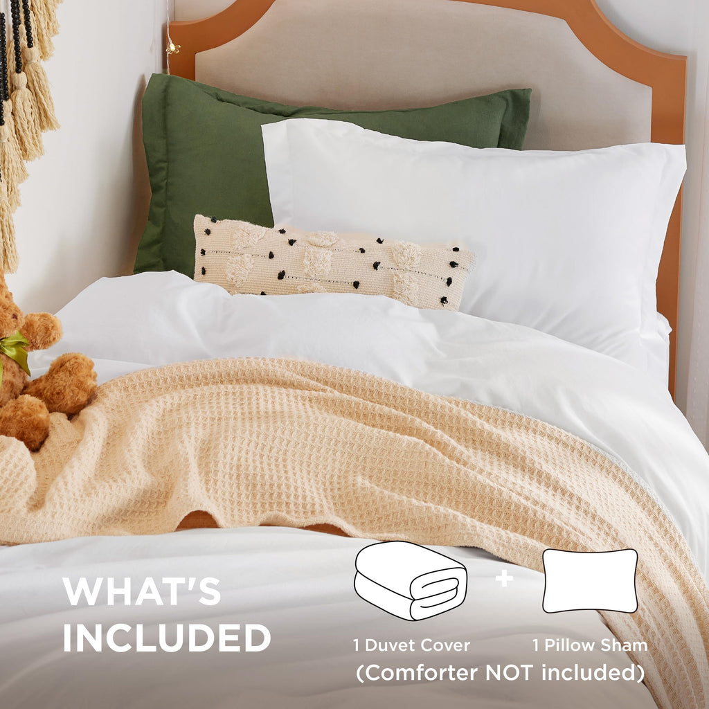 Soft Prewashed Duvet Cover Set with Zipper Closure