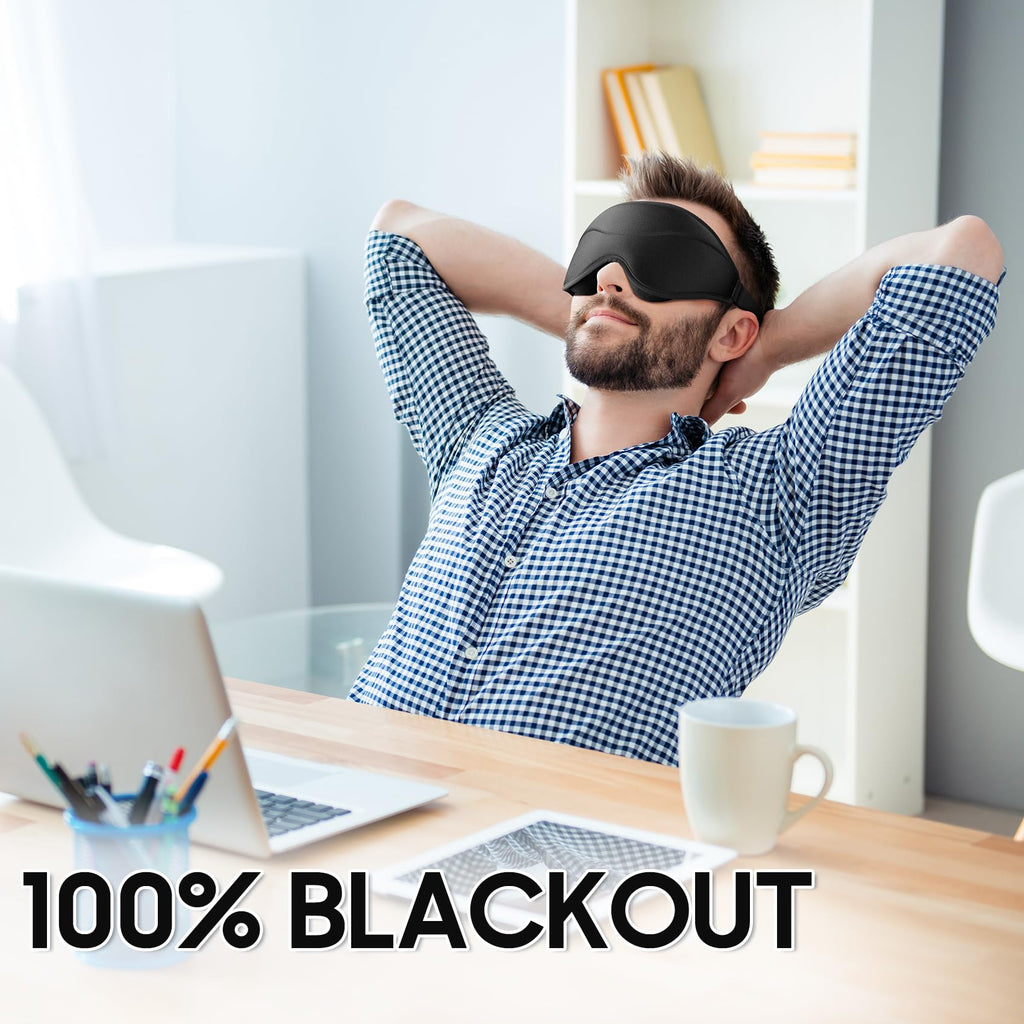 3D Total Blackout Silky Soft Adjustable Sleep Mask