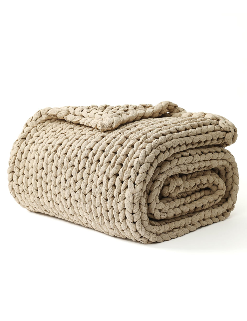Chunky Knit Weighted Blanket with Breathable Cozy Design