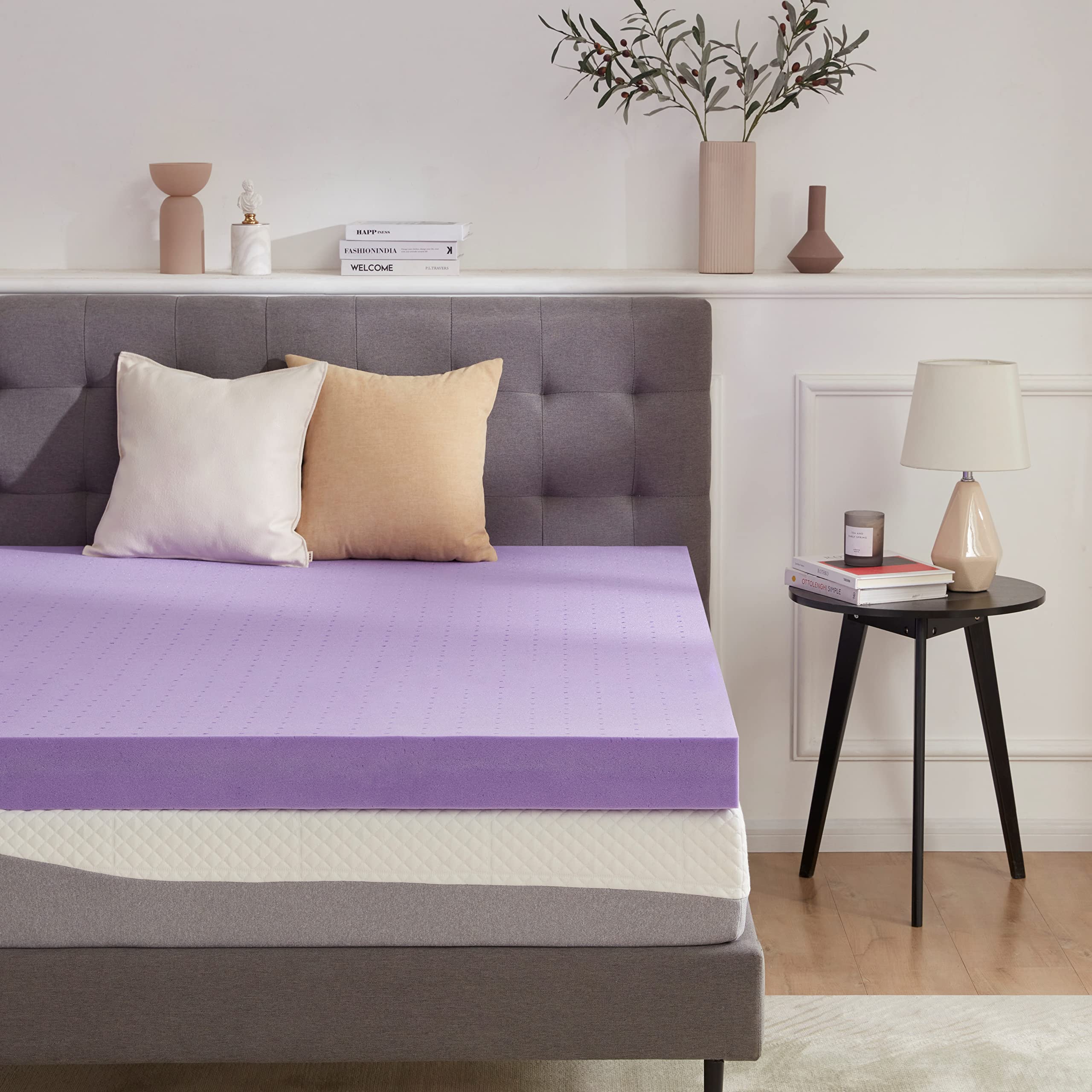 Cooling Gel Memory Foam Mattress Topper for Bed Comfort