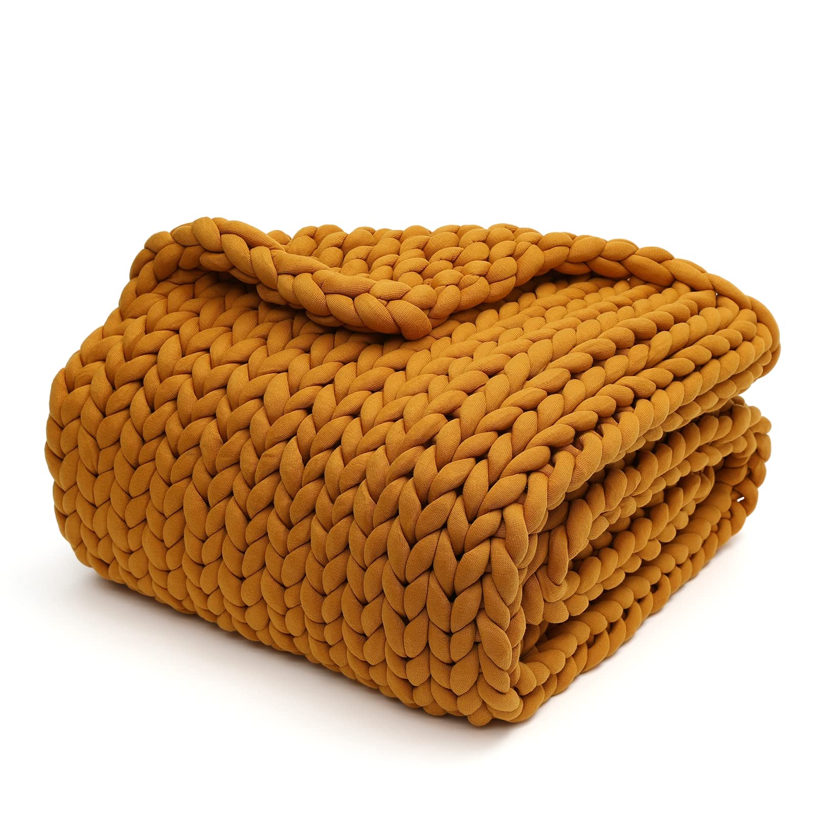 Chunky Knit Weighted Blanket with Breathable Cozy Design