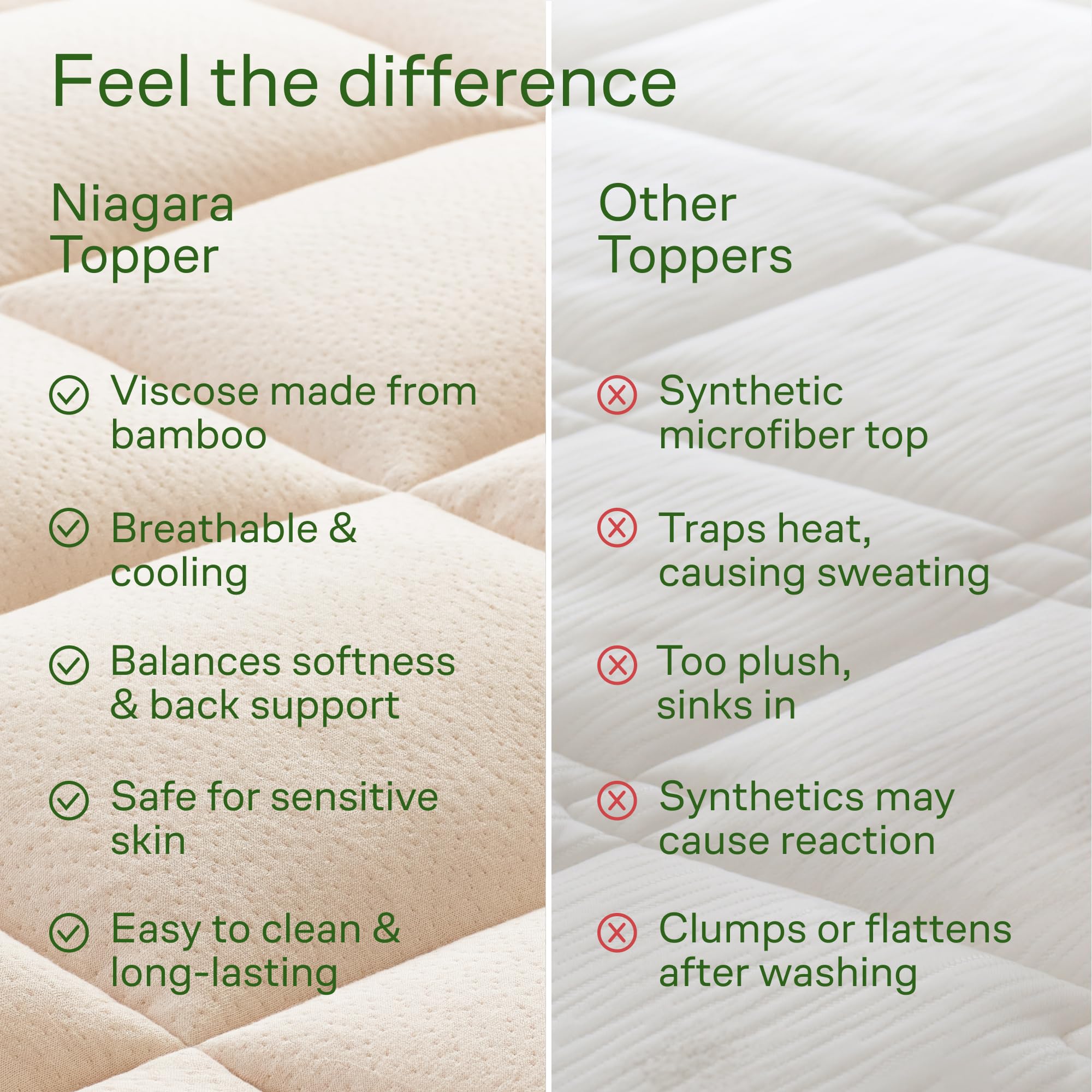 Cooling Bamboo-Blend Pillow Top Mattress Pad for Comfort