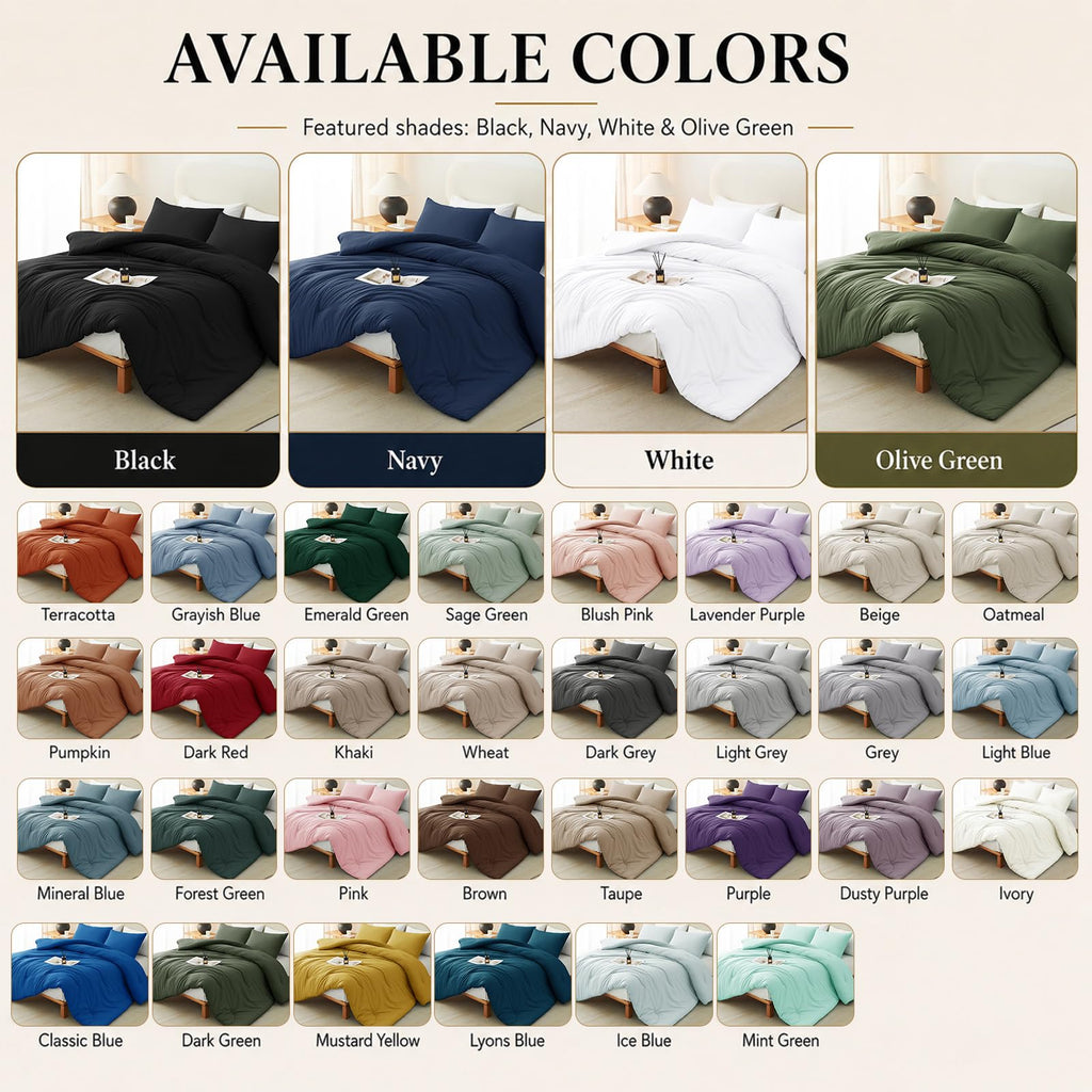 Down-Alternative Quilted Comforter Bedding Set