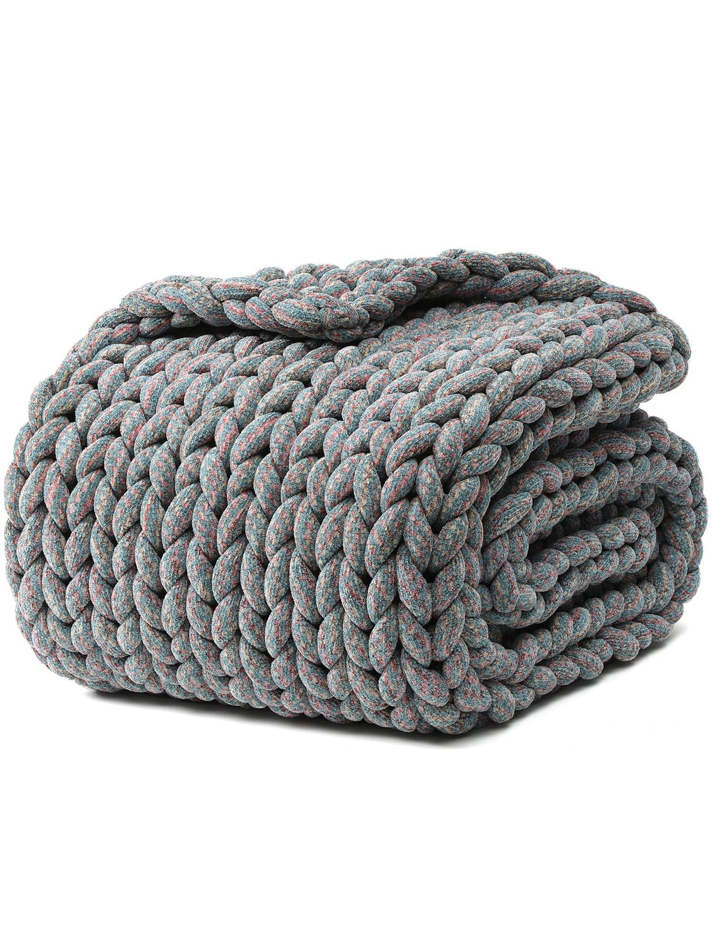 Chunky Knit Weighted Blanket with Breathable Cozy Design