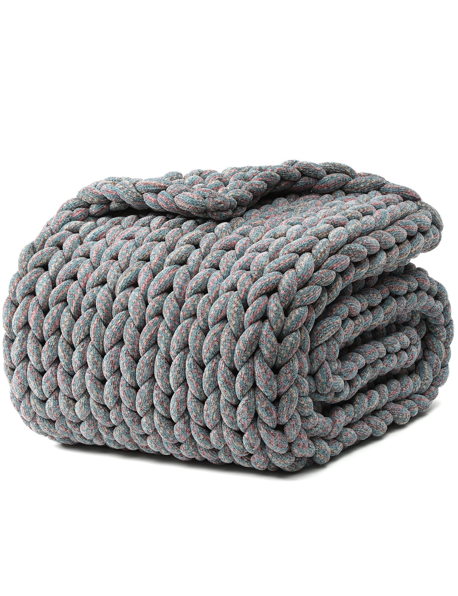 Chunky Knit Weighted Blanket with Breathable Cozy Design