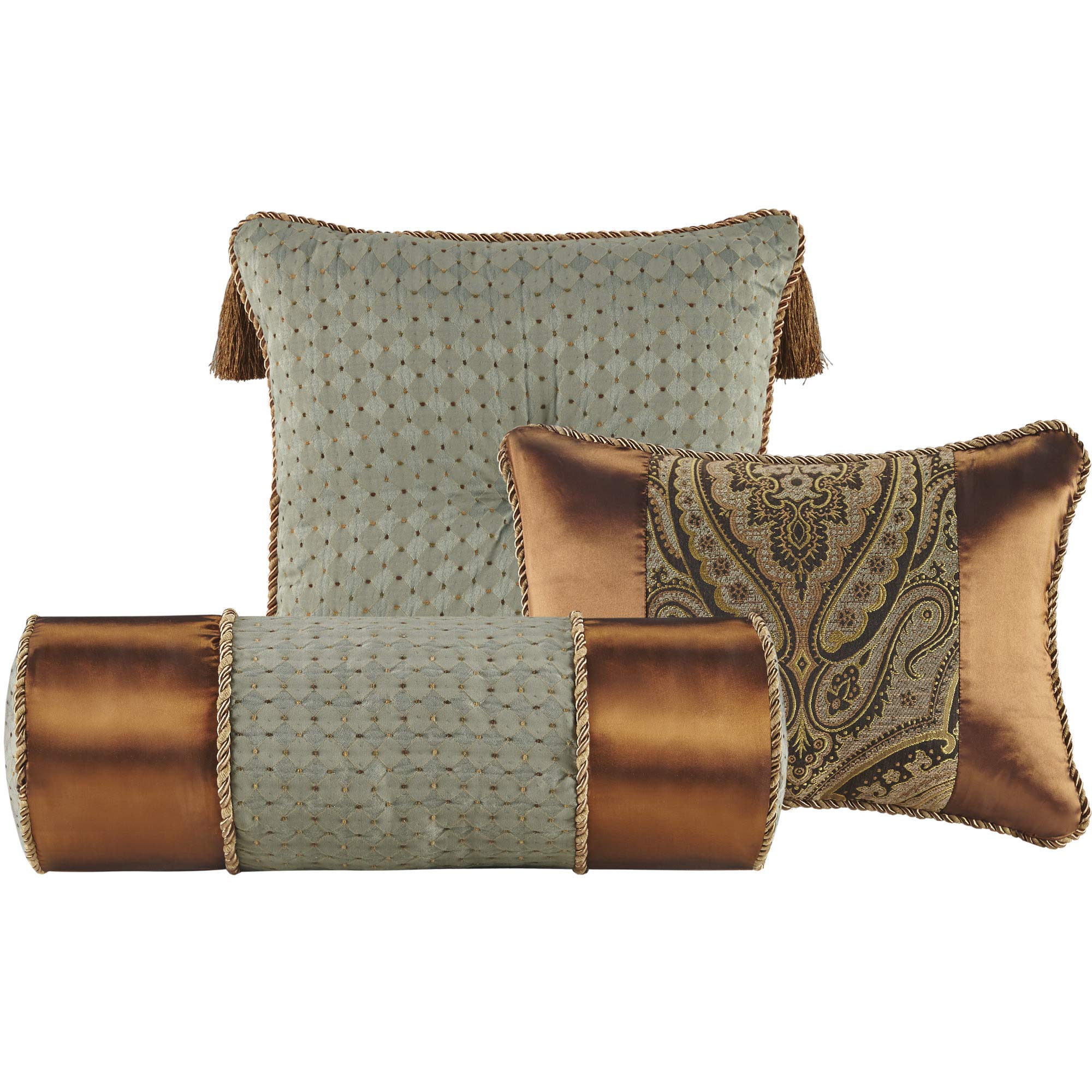 10-Piece King Jacquard Comforter Bedding Set in Brown