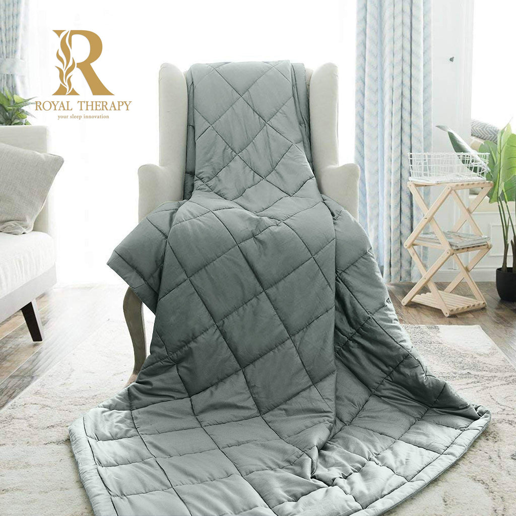 Weighted Blanket with Premium Glass Beads for Deep Sleep
