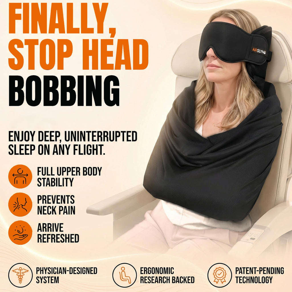 3-in-1 Memory Foam Airplane Sleep Support Pillow Set