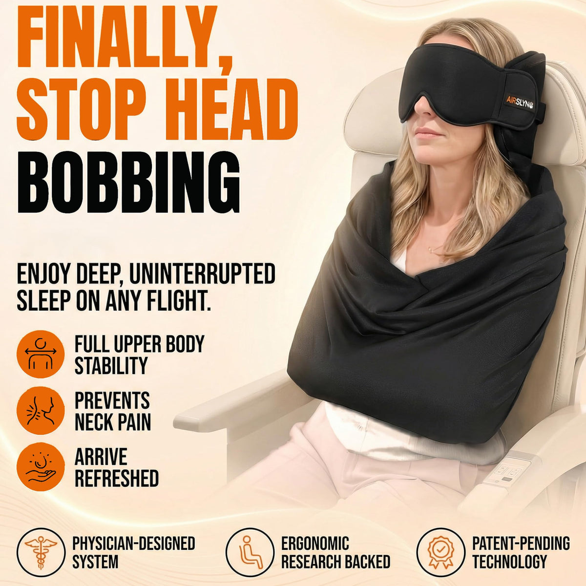 3-in-1 Memory Foam Airplane Sleep Support Pillow Set