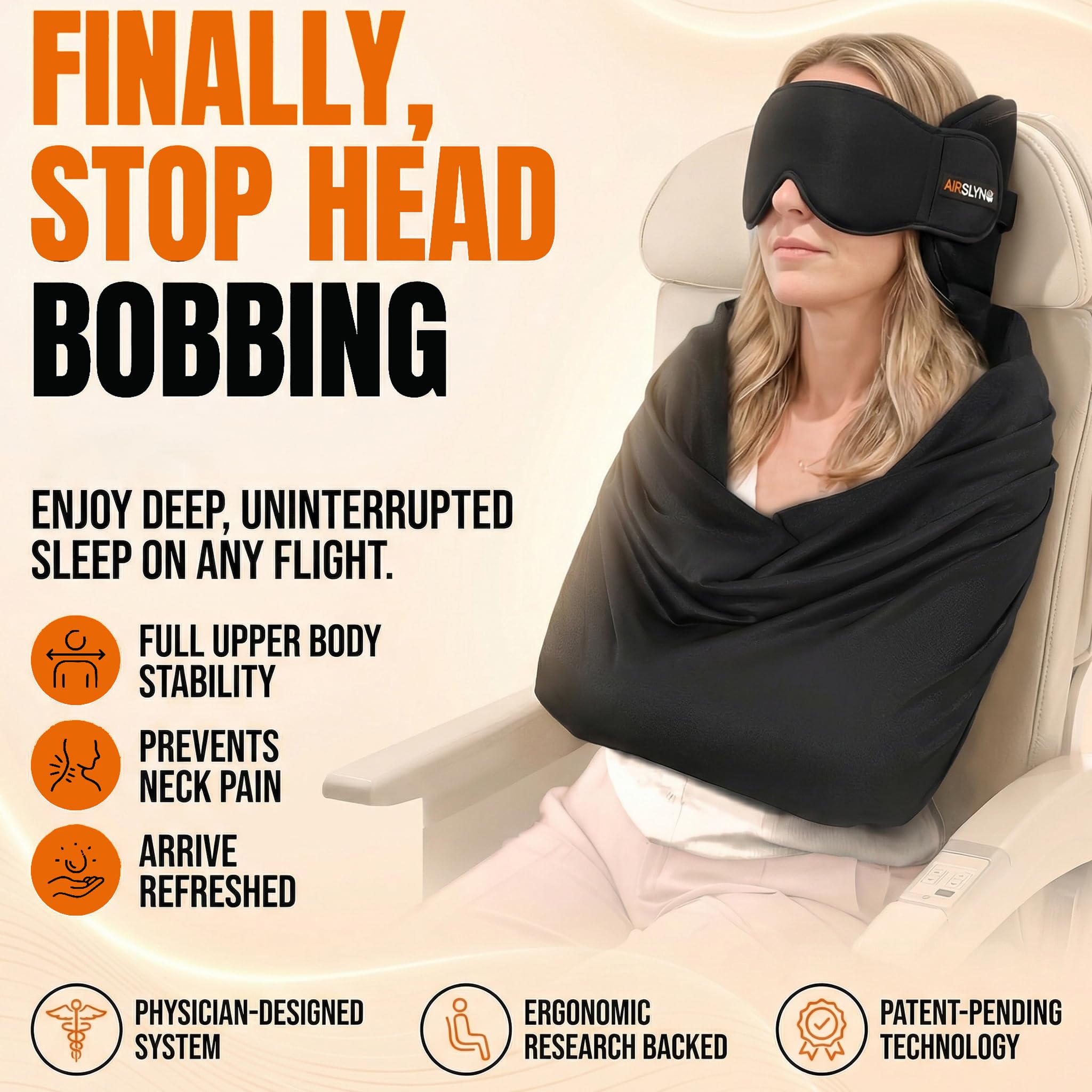 3-in-1 Memory Foam Airplane Sleep Support Pillow Set