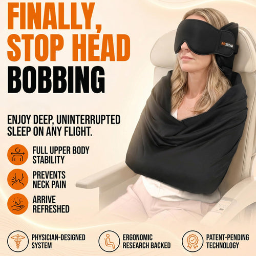 3-in-1 Memory Foam Airplane Sleep Support Pillow Set