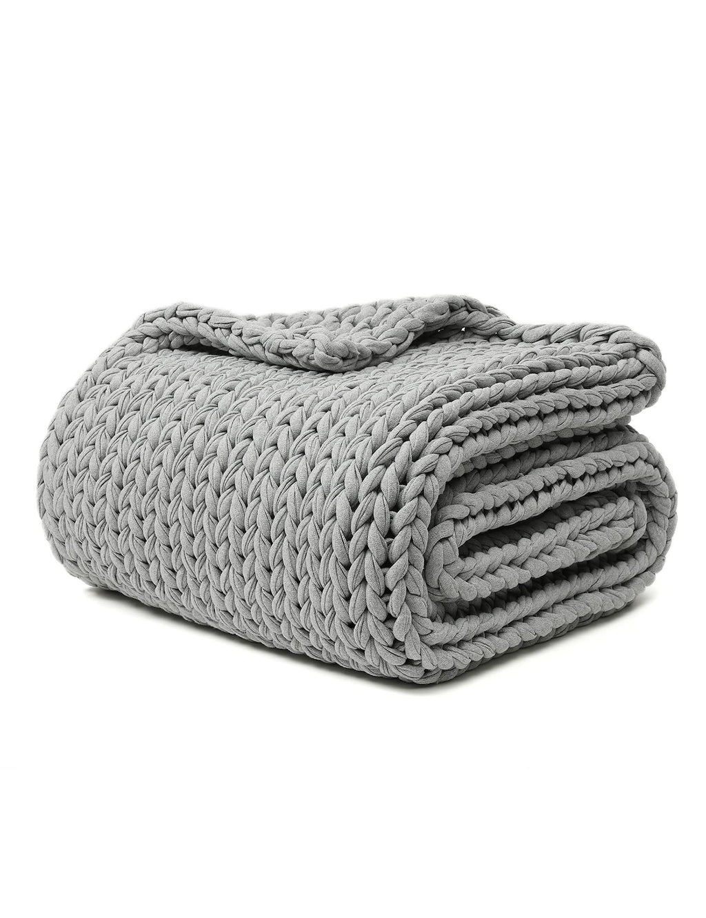 Chunky Knit Weighted Blanket with Breathable Cozy Design