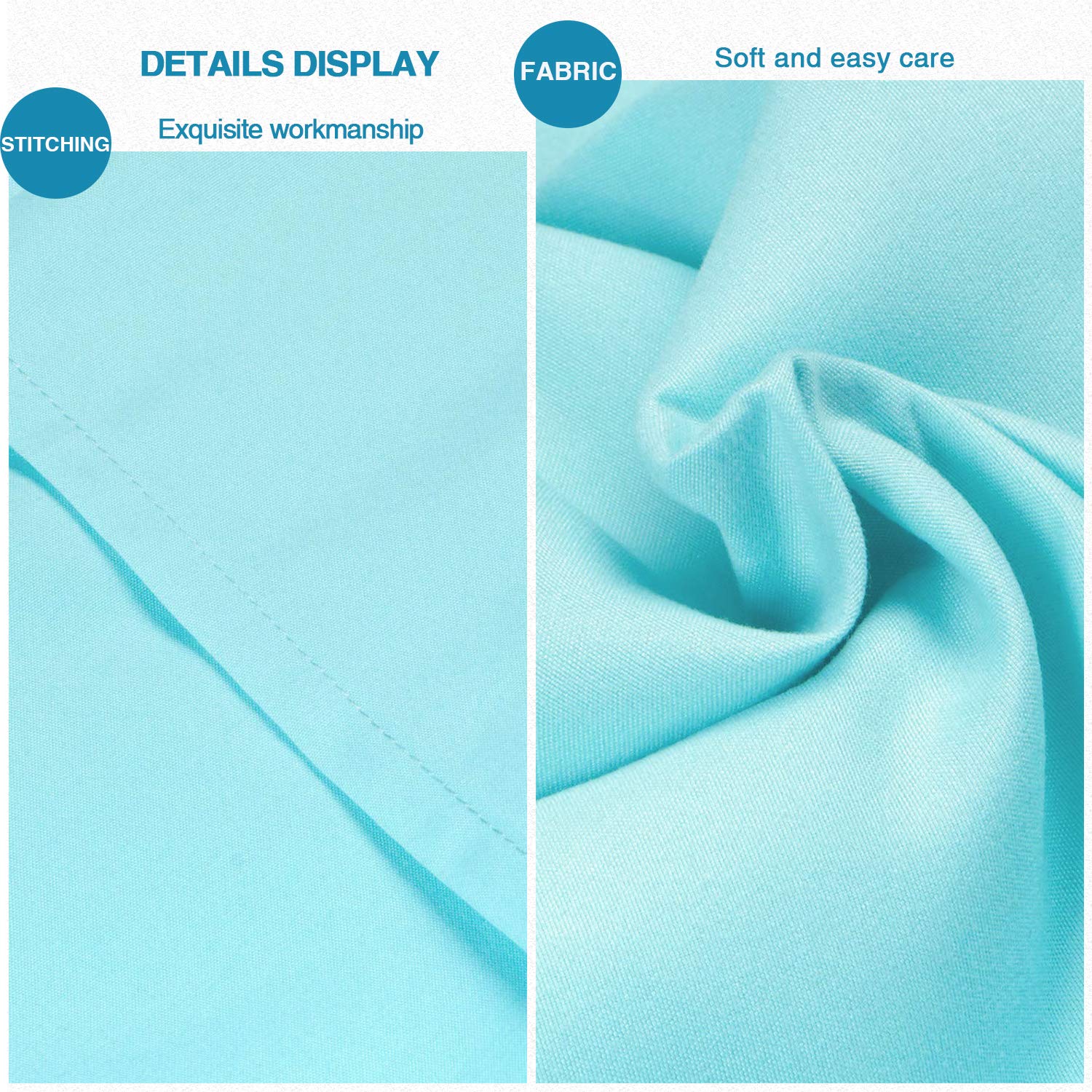 Soft Microfiber Euro Pillow Shams with Envelope Closure Set of 2