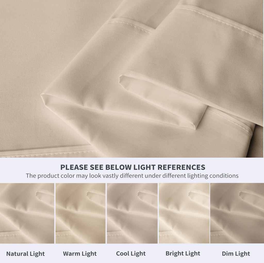 6-Pack Twin Soft Microfiber Flat Bed Sheets for Hotels