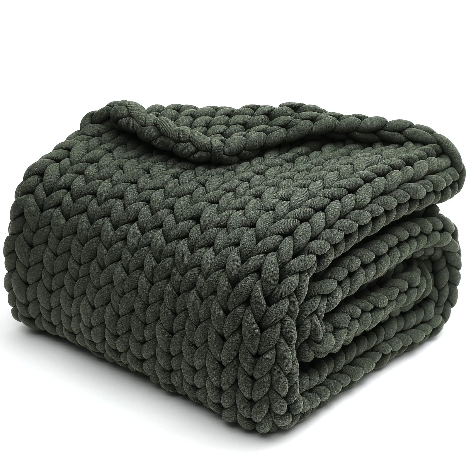 Chunky Knit Weighted Blanket with Breathable Cozy Design