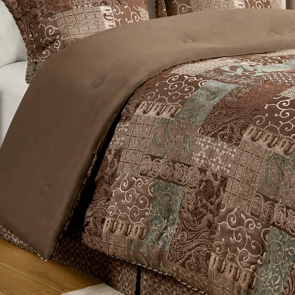 4-Piece California King Red Comforter Bedding Set