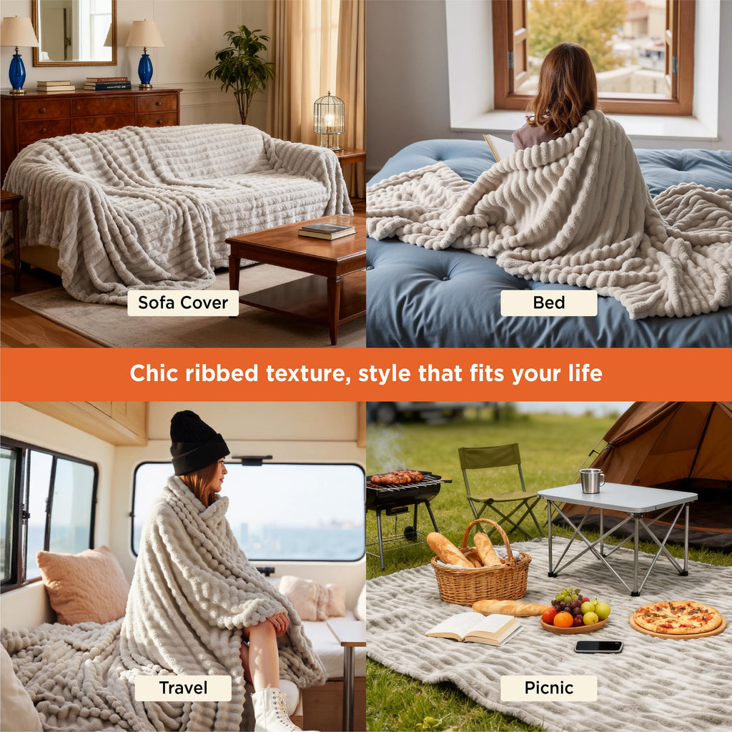 Ultra-Soft Polyester Fleece Blanket for Cozy Warmth