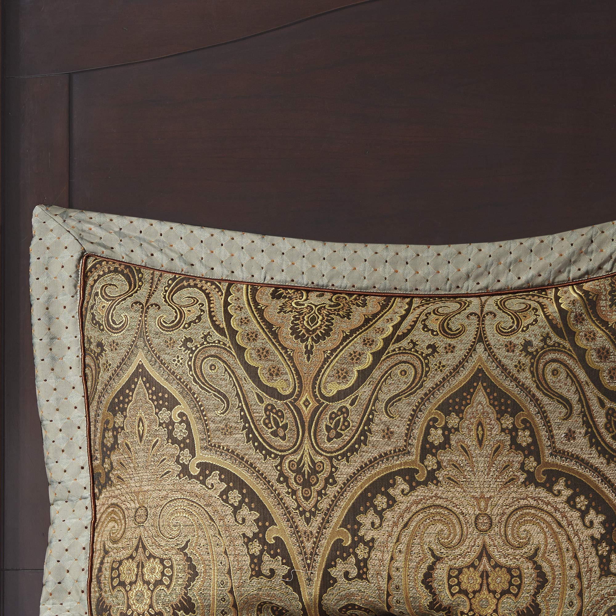 10-Piece King Jacquard Comforter Bedding Set in Brown