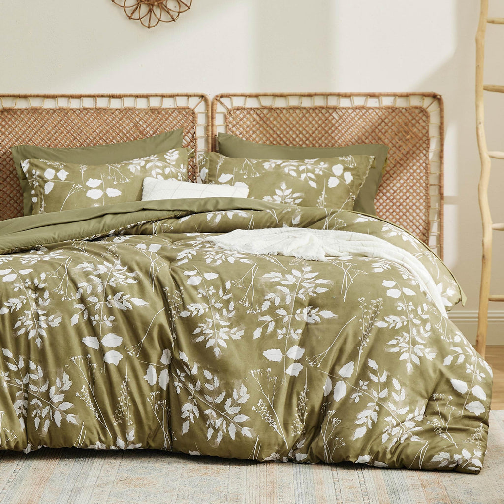 Reversible Floral Bed-in-a-Bag Comforter Set with Sheets