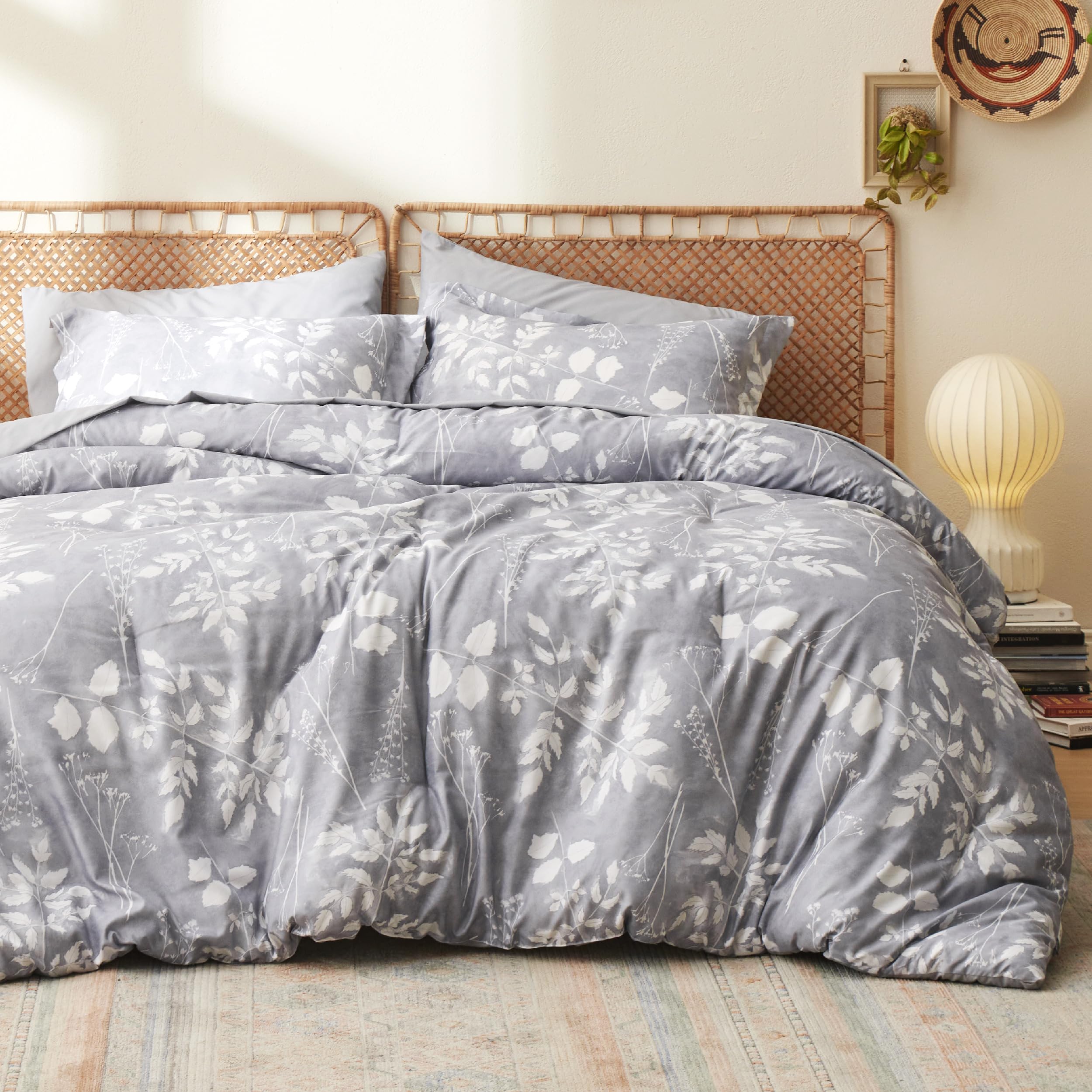 Reversible Floral Bed-in-a-Bag Comforter Set with Sheets